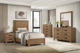 Panelli Walnut Full Bed by Furniture of America at Eve Furniture