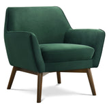 Panom Forest Green Velvet Lounge Chair by Ashcroft Furniture at Eve Furniture