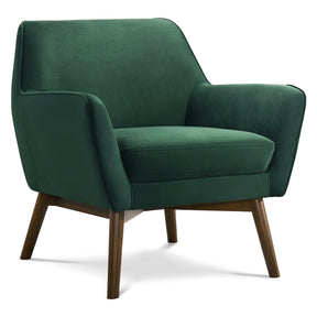 Panom Forest Green Velvet Lounge Chair by Ashcroft Furniture at Eve Furniture