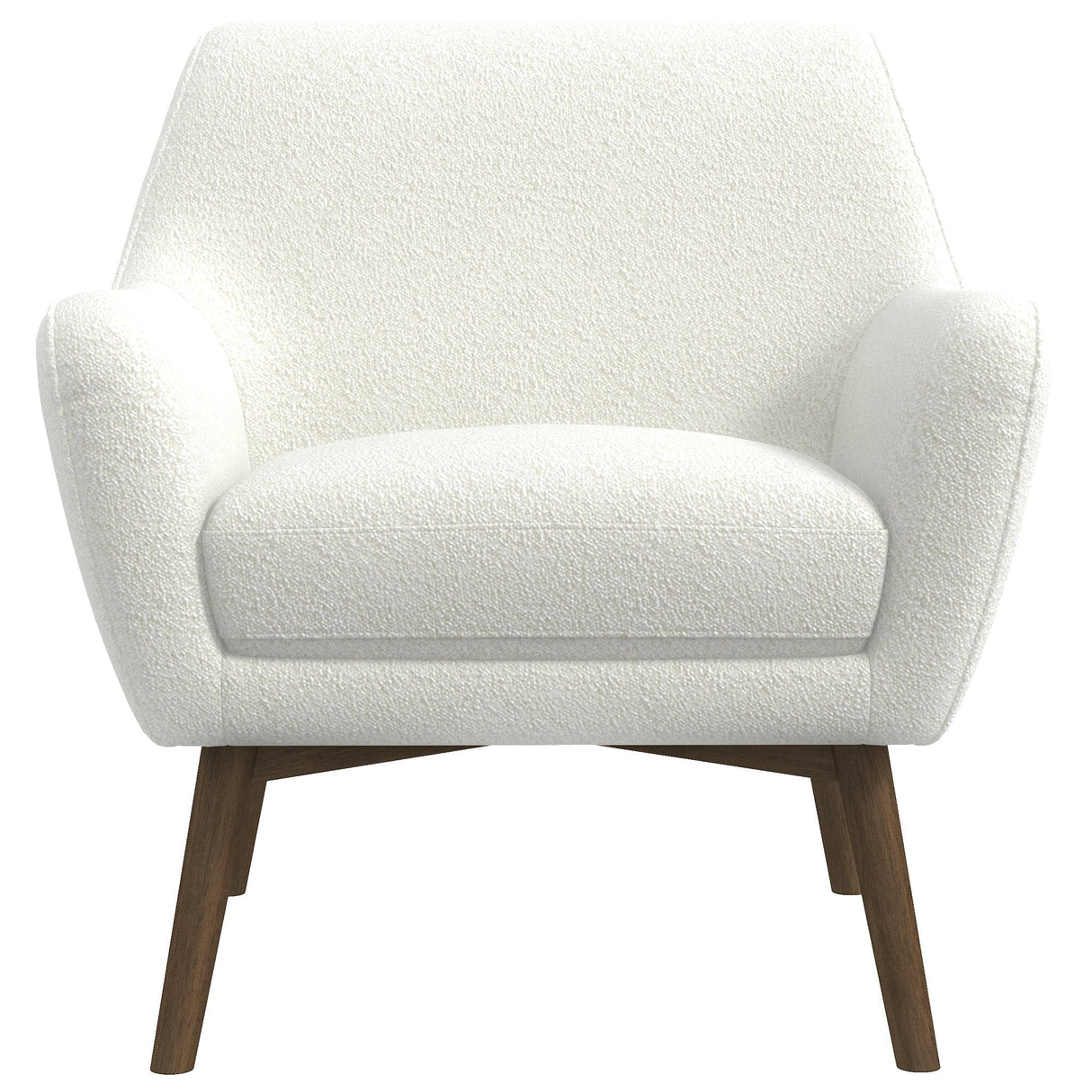 Panom White Boucle Lounge Chair