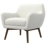 Panom White Boucle Lounge Chair