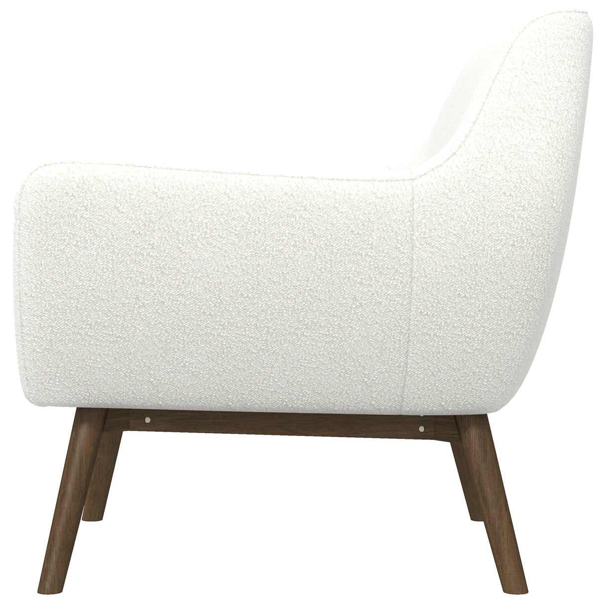 Panom White Boucle Lounge Chair