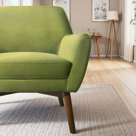 Panom Pistacho Green Velvet Lounge Chair by Ashcroft Furniture at Eve Furniture