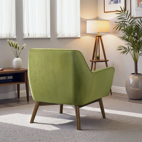 Panom Pistacho Green Velvet Lounge Chair by Ashcroft Furniture at Eve Furniture