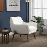 Panom White Boucle Lounge Chair by Ashcroft Furniture at Eve Furniture