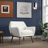 Panom White Boucle Lounge Chair by Ashcroft Furniture at Eve Furniture