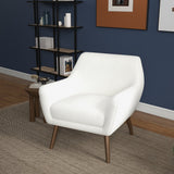 Panom White Boucle Lounge Chair by Ashcroft Furniture at Eve Furniture