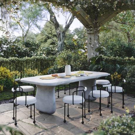 Pansy Cream Outdoor Dining Chair by TOV Furniture at Eve Furniture