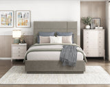 Paola Forest Green Eastern King Upholstered Platform Bed by Homelegance at Eve Furniture
