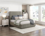 Paola Forest Green Eastern King Upholstered Platform Bed by Homelegance at Eve Furniture