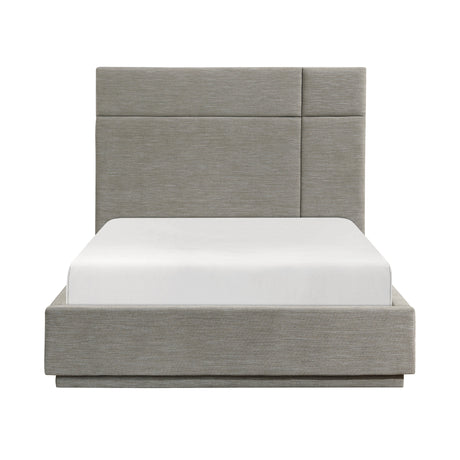 Paola Forest Green Full Upholstered Platform Bed by Homelegance at Eve Furniture