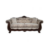 Paolini Light Brown/Dark Cherry 2-Piece Living Room Set by Furniture of America at Eve Furniture