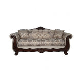Paolini Light Brown/Dark Cherry 2-Piece Living Room Set by Furniture of America at Eve Furniture