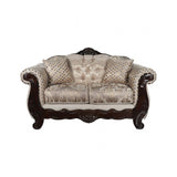 Paolini Light Brown/Dark Cherry Loveseat by Furniture of America at Eve Furniture