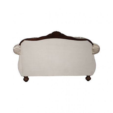 Paolini Light Brown/Dark Cherry Loveseat by Furniture of America at Eve Furniture
