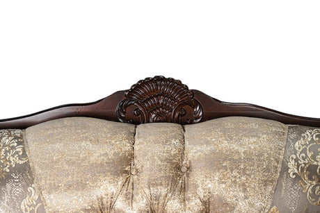 Paolini Light Brown/Dark Cherry Loveseat by Furniture of America at Eve Furniture