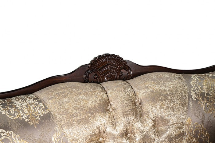 Paolini Light Brown/Dark Cherry Loveseat by Furniture of America at Eve Furniture