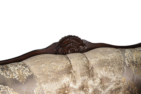 Paolini Light Brown/Dark Cherry Loveseat by Furniture of America at Eve Furniture
