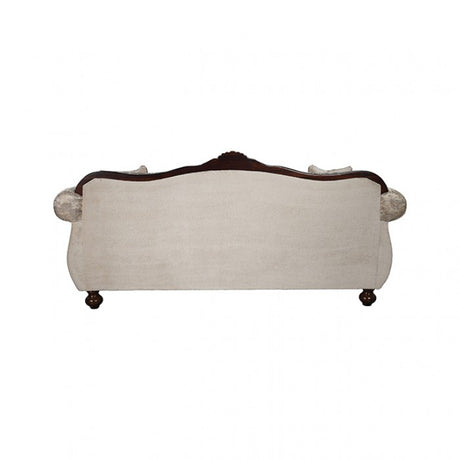Paolini Light Brown/Dark Cherry Sofa by Furniture of America at Eve Furniture