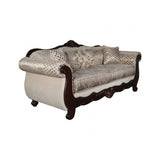 Paolini Light Brown/Dark Cherry Sofa by Furniture of America at Eve Furniture