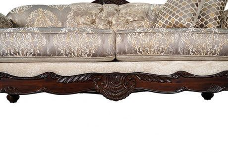 Paolini Light Brown/Dark Cherry Sofa by Furniture of America at Eve Furniture