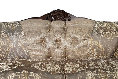 Paolini Light Brown/Dark Cherry Sofa by Furniture of America at Eve Furniture