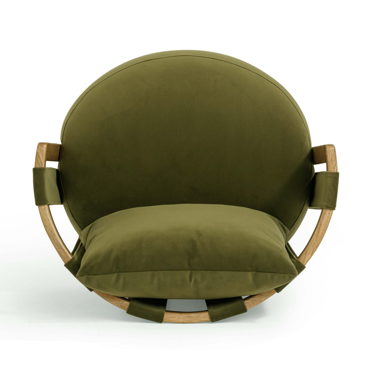 Paolo Green Upcycled Distressed Velvet Swivel Chair by TOV Furniture at Eve Furniture