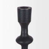 Paolo Matte Black Metal Candle Holder (Set of 3) by Mercana at Eve Furniture