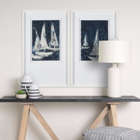 Paper Boats II by Studio M a Framed Art Print Matted under Glass by Mercana at Eve Furniture