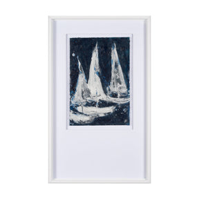 Paper Boats II by Studio M a Framed Art Print Matted under Glass by Mercana at Eve Furniture