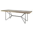 Papillion II Rectangular Natural Wood Top W/Black Iron Base Dining Table by Mercana at Eve Furniture