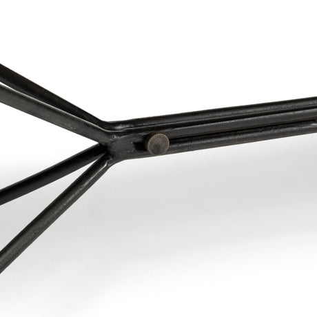 Papillion III Blonde Wood And Iron Dining Bench by Mercana at Eve Furniture