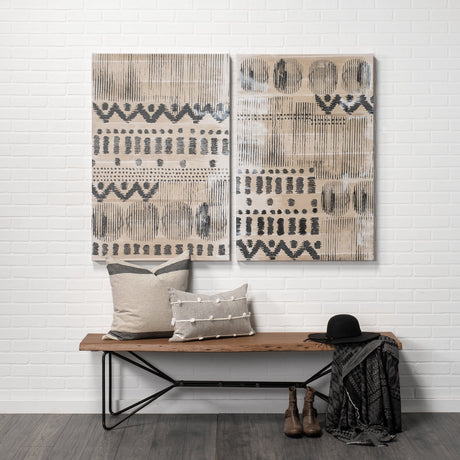 Papillion III Natural Solid Wood and Iron Dining Bench by Mercana at Eve Furniture