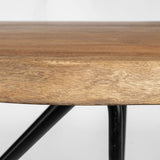 Papillion IV Natural Solid Wood and Live Edge Iron Office Desk by Mercana at Eve Furniture