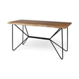 Papillion IV Natural Solid Wood and Live Edge Iron Office Desk by Mercana at Eve Furniture