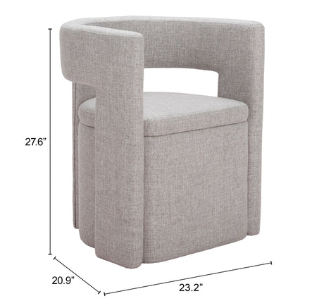 Papua Gray Dining Chair by Zuomod at Eve Furniture