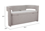 Papua Gray Storage Bench by Zuomod at Eve Furniture