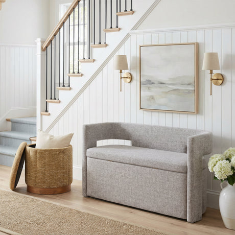 Papua Gray Storage Bench by Zuomod at Eve Furniture