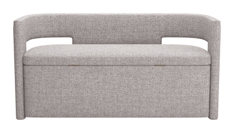 Papua Gray Storage Bench by Zuomod at Eve Furniture