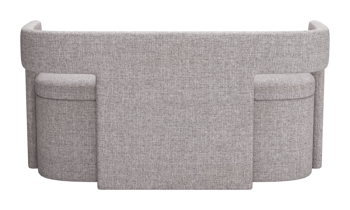 Papua Gray Storage Bench by Zuomod at Eve Furniture