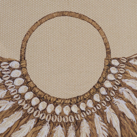 Papua Necklace II by Mercana Studio Hand-Embellished Textured Framed Artwork Matted under Glass by Mercana at Eve Furniture