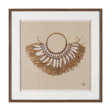 Papua Necklace II by Mercana Studio Hand-Embellished Textured Framed Artwork Matted under Glass by Mercana at Eve Furniture