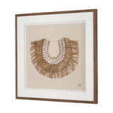 Papua Necklace III by Mercana Studio Hand-Embellished Textured Framed Artwork Matted under Glass by Mercana at Eve Furniture