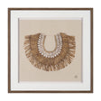 Papua Necklace III by Mercana Studio Hand-Embellished Textured Framed Artwork Matted under Glass by Mercana at Eve Furniture