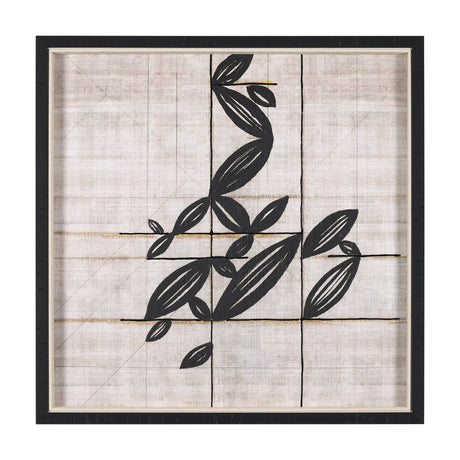 Papyrus Foliage I by Mercana Studio a Hand Embellished Textured Framed Art Print by Mercana at Eve Furniture