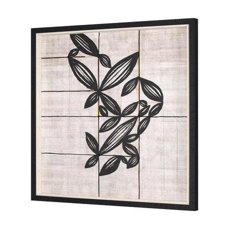 Papyrus Foliage II by Mercana Studio a Hand Embellished Textured Framed Art Print by Mercana at Eve Furniture