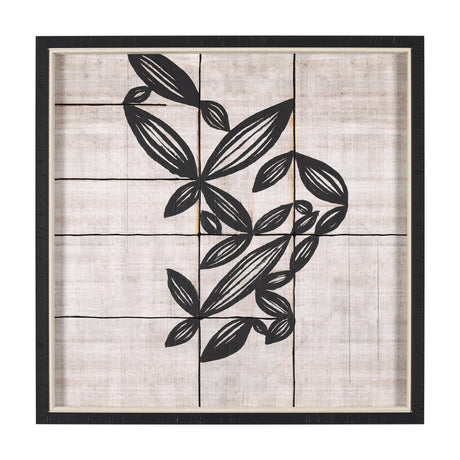 Papyrus Foliage II by Mercana Studio a Hand Embellished Textured Framed Art Print by Mercana at Eve Furniture