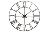 Paquita Antique Silver Wall Clock by Ashley at Eve Furniture