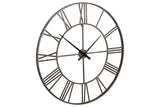 Paquita Antique Silver Wall Clock by Ashley at Eve Furniture