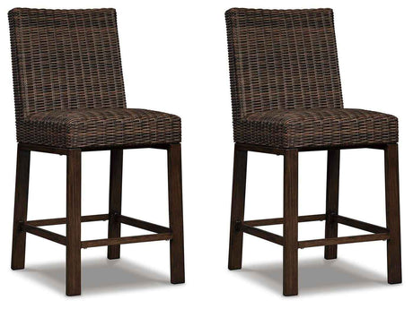 Paradise Trail Medium Brown Bar Stool (Set of 2) by Ashley at Eve Furniture